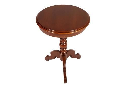 Italian Art Deco Round Coffee Or Side Table In Solid Walnut, Wax Polished