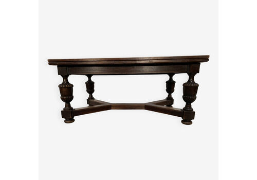 Renaissance Style Table In Oak, 20th Century