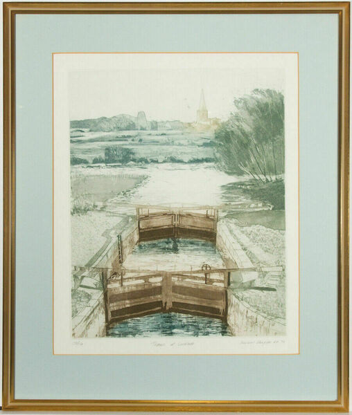 Michael Chaplin Re (B.1943) 1979 Etching, The Thames At Lechlade ...