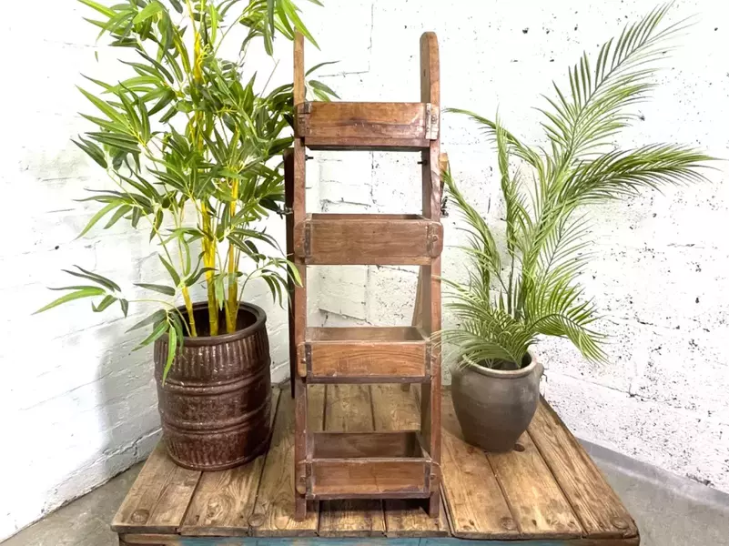 Vintage Indian Brick Mould Floor Standing Kitchen Display Shelves Spice