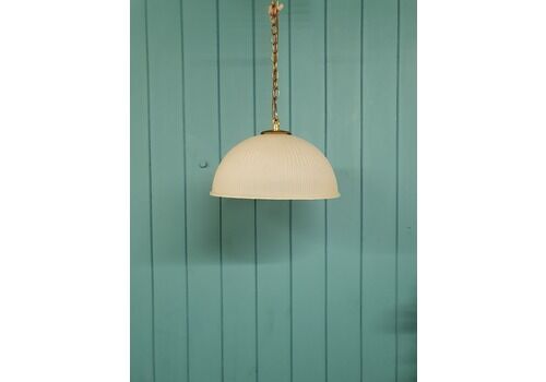 Early 20th Century Reeded Glass Shade 12"