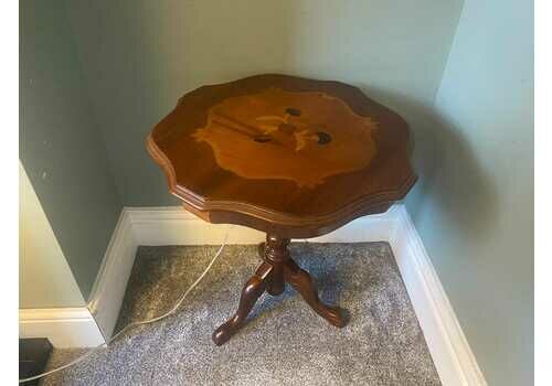 Vintage Solid Wood Mid Century Side Table / Coffee Table / Plant Stand / Pot Stand / Pedestal Table