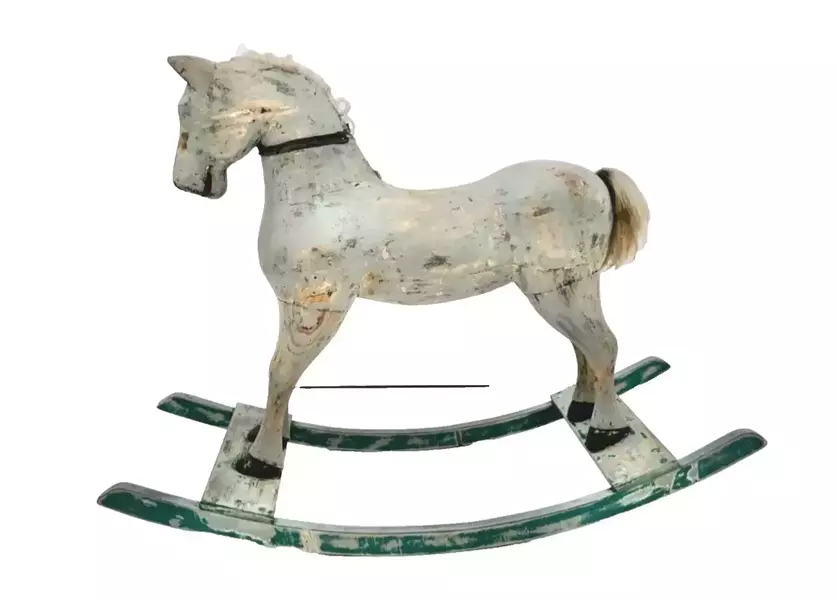 Antique Victorian Swedish Toy Horse /Hand Crafted/ Wooden /Folk Art /Decorative