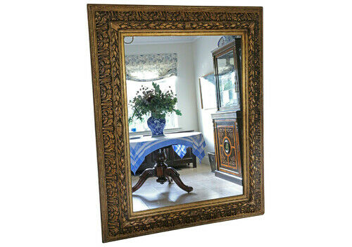 Antique 19th Century Very Large Gilt Overmantle Floor Wall Mirror Fine Quality