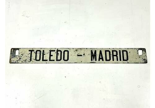 Madrid    Toledo, Vintage Spanish Railway Sign
