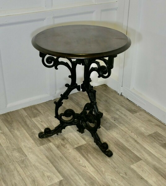 Victorian Cast Iron Scroll Work Occasional Table photo furniture