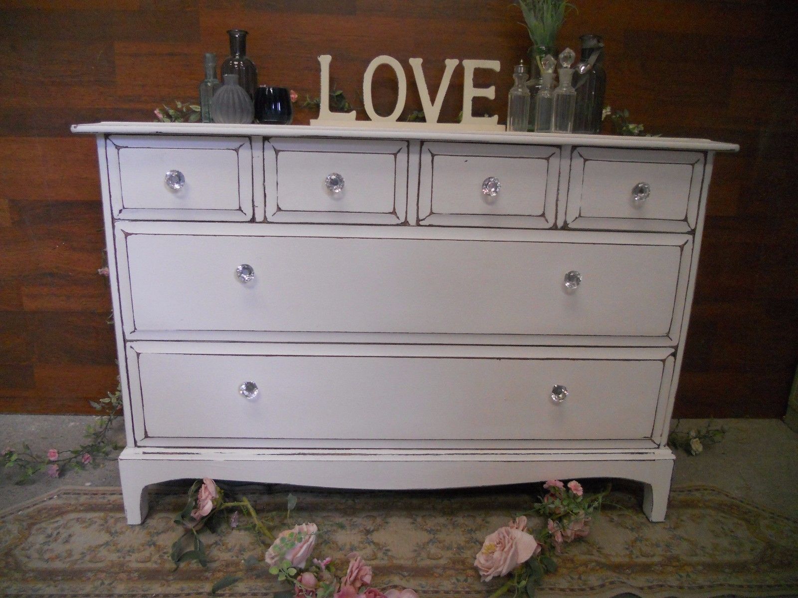 Painted Shabby Chic Stag Chest Of Drawers In Laura Ashley Annie