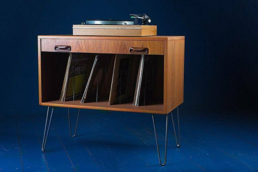 G Plan Mid Century Retro Teak Record Vinyl Storage 1970s G