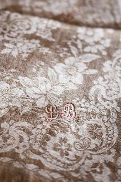 Set Of Napkins In Flanders Linen With Monogram Lb photo furniture