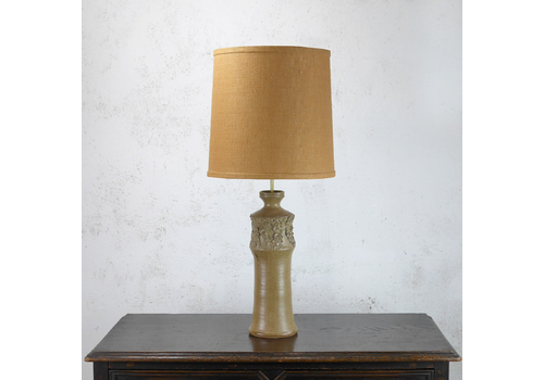Vintage Mid Century Abstract Studio Pottery Lamp Hessin Shade #102647