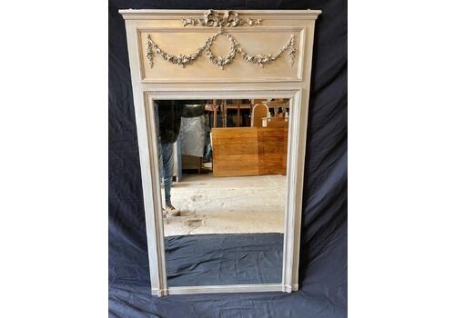 Large Shabby Chic Bevelled Wall Overmantel Mirror