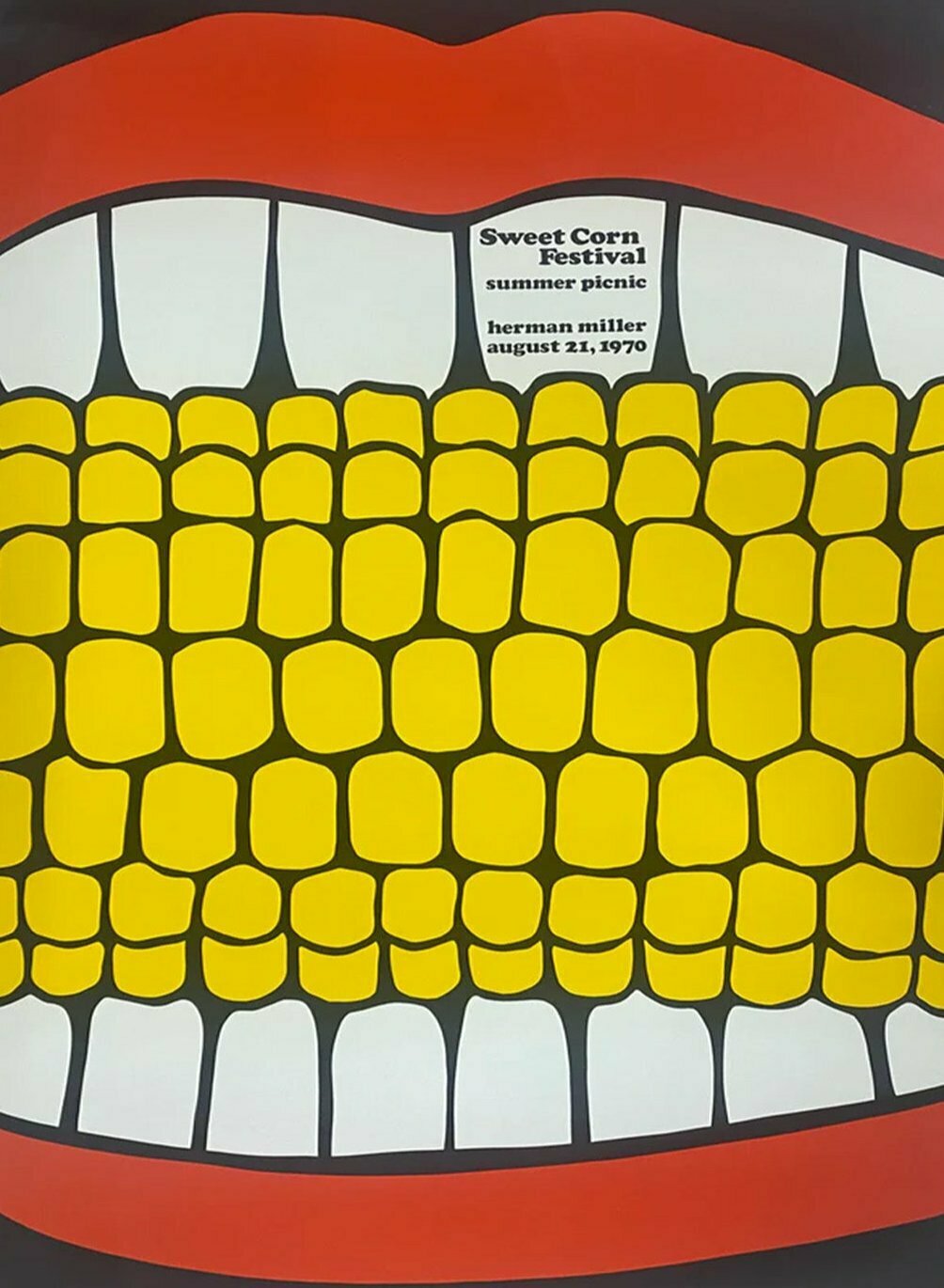Herman Miller Summer Picnic 1970 Original Vintage Poster