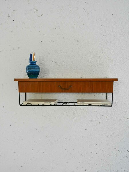 Scandinavian Suspended Bedside Table With Drawer