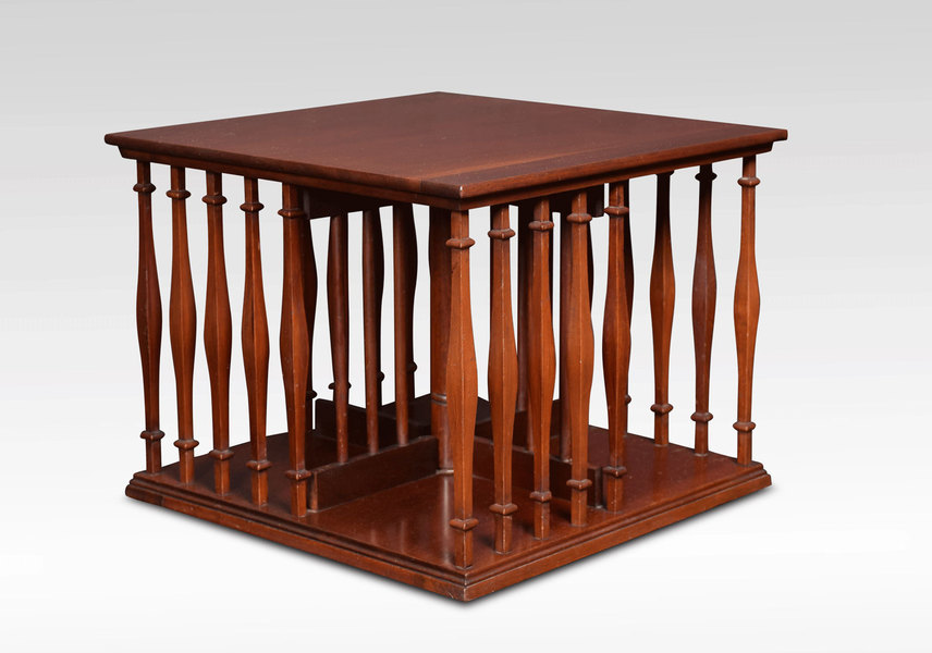 Small Edwardian Mahogany Table Top Revolving Bookcase Vinterior