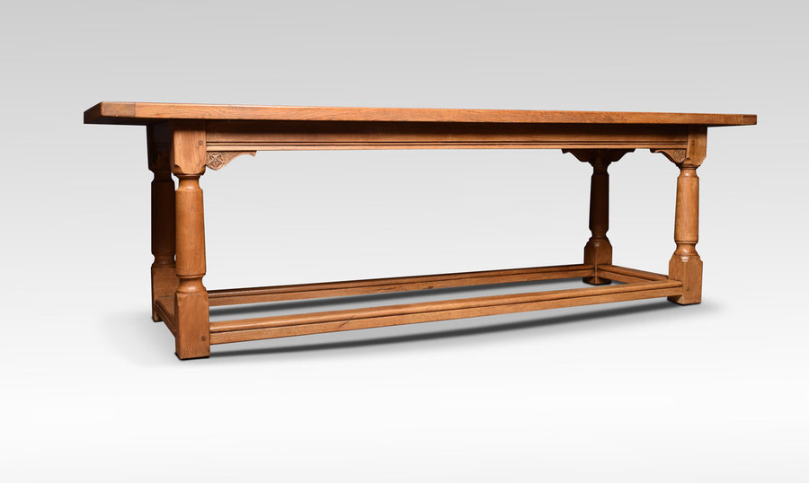 Large Light Oak Refectory Dining Table photo for sale