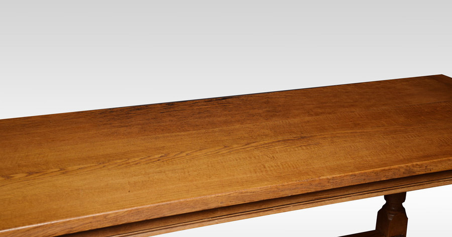 Large Light Oak Refectory Dining Table photo Furniture