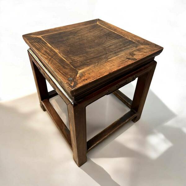 Vintage Flamed Mahogany Extendable Drop Leaf Side Table C1940 / Two Drawers
