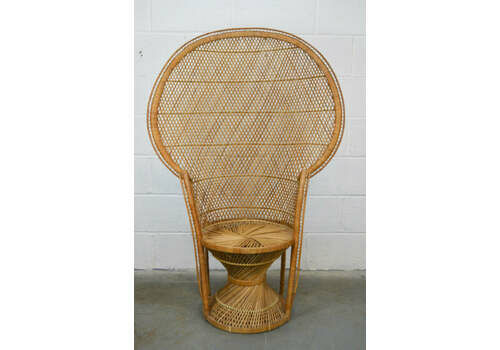 Vintage Bamboo Peacock Chair, 1970s