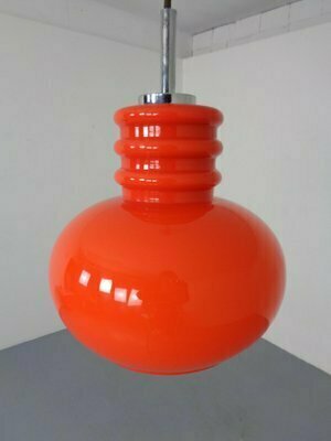 Glass Ceiling Lamp From Peill & Putzler, 1960s