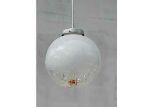 Xl Murano Glass Pendant Light / Vintage Pendant Light/Space Age / Mid Century Modern / Mazzega Pendant Light / Murano Art Glass Globe/ 70