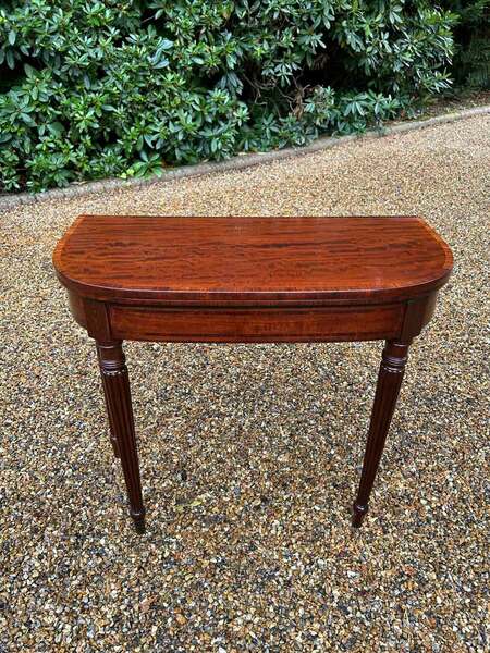 19th Century Regency Mahogany D Shaped Card Table