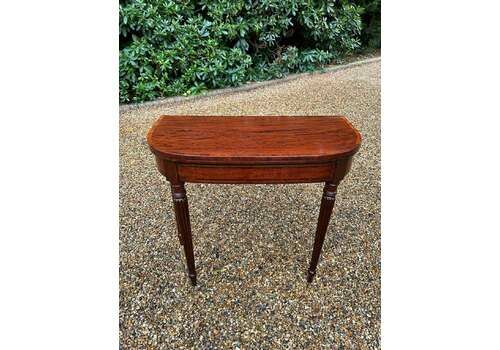19th Century Regency Mahogany D Shaped Card Table