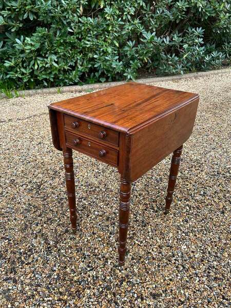 19th Century Georgian Mahogany Drop Leaf Work Table