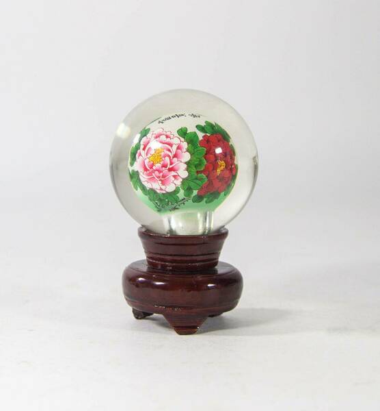 Glass Paperweights | Handmade | Reverse Painted Asian Tiger | Vinterior