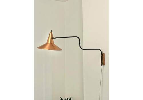Mid Century Modern Extendable Swing Arm Wall Lamp