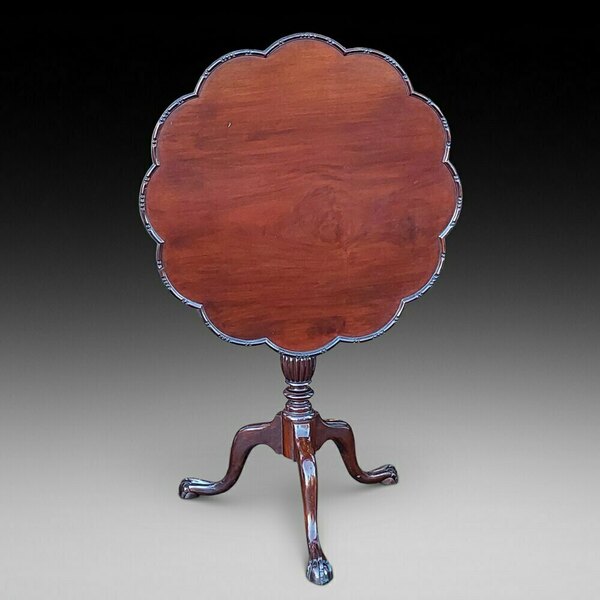 19thc Mahogany Tilt Top Tripod Table