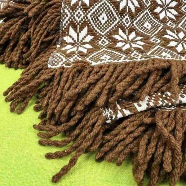 Vintage Wool Blanket Made On Single Bed Frame photo furniture