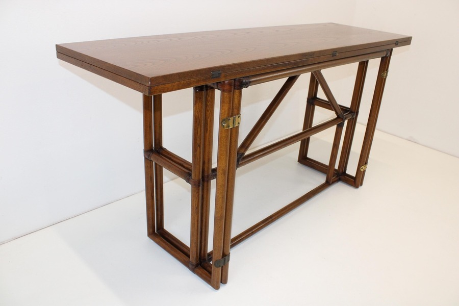 Dining Table By Gervasoni/Bamboo Dining Table/Vintage Console Table/Designer Table From Italy 60's/ Bamboo Furniture/Oak Dining Table