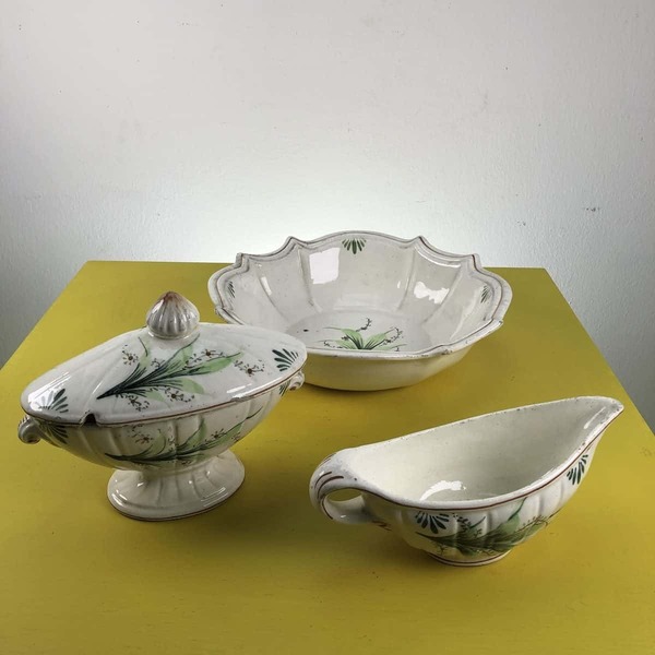 Antique Ceramic Service, 3 Pieces