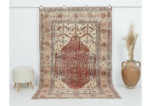 5x8 Vintage Rug, Vintage Rug, Handmade Rug, Oushak Rug, Handknotted Rug, Naturel Rug, Area Rug, Bedroom Rug, Unique Rug, Antique Rug, A2312