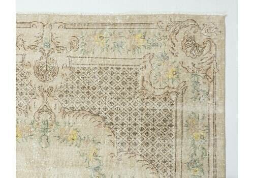 6x9 Turkish Rug, Antique Vintage Rug, Handmade Rug, Turkish Rug, Neutral Rug, Low Pile Rug, Faded Rug,Living Room Rug,Unique Area Rug, A4367