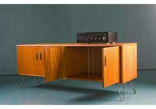 Vintage G Plan Teak Mid Century Retro Teak Large Record Cabinet Storage Unit