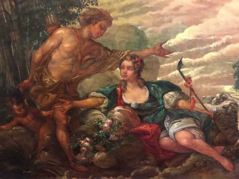 French Rococo Painting Brown Art Review