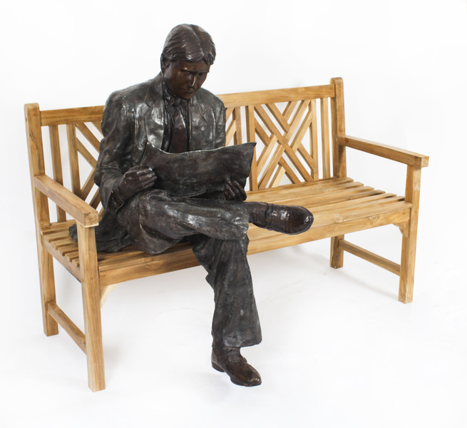 Vintage Lifesize Bronze Sculpture William R Hearst 20th C