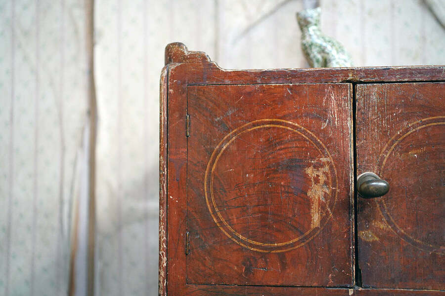 A George III Painted Pine Bedside Commode C.1780 photo furniture