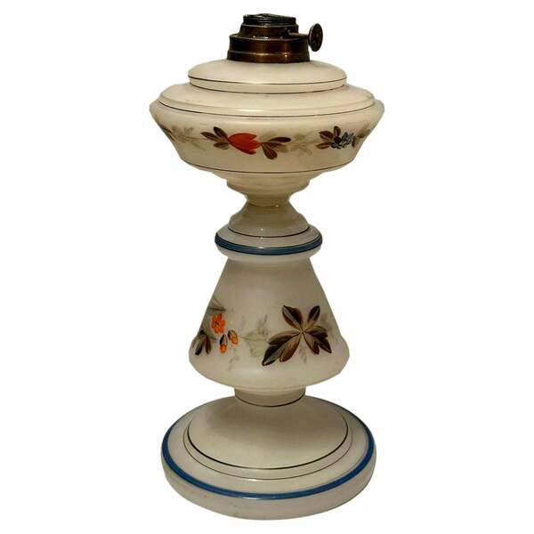 White Opaline Lamp From The Royal Factory Of La Granja. Segovia, Spain, 17th.