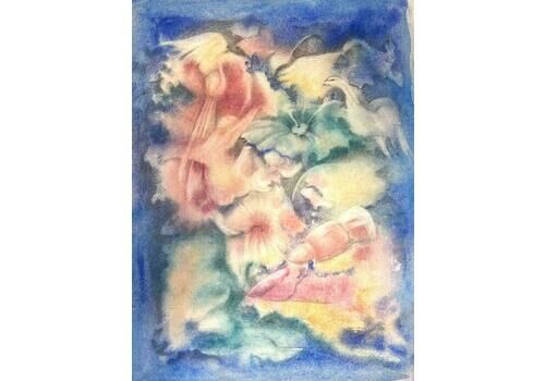 Guy Nicod20th Century French Modernist Mythological Baby Colour Painting