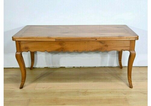Extendable Cherry Wood Farmhouse Table For 10 To 16 Place Settings – Part 2, 19th Century