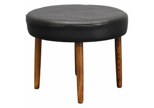 1960s Leather Danish Stool