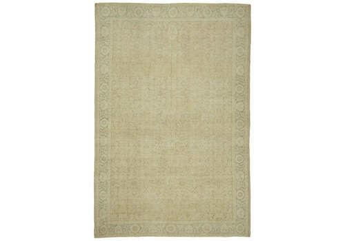 Handmade Beige Turkish Vintage Area Rug 214 Cm X 323 Cm