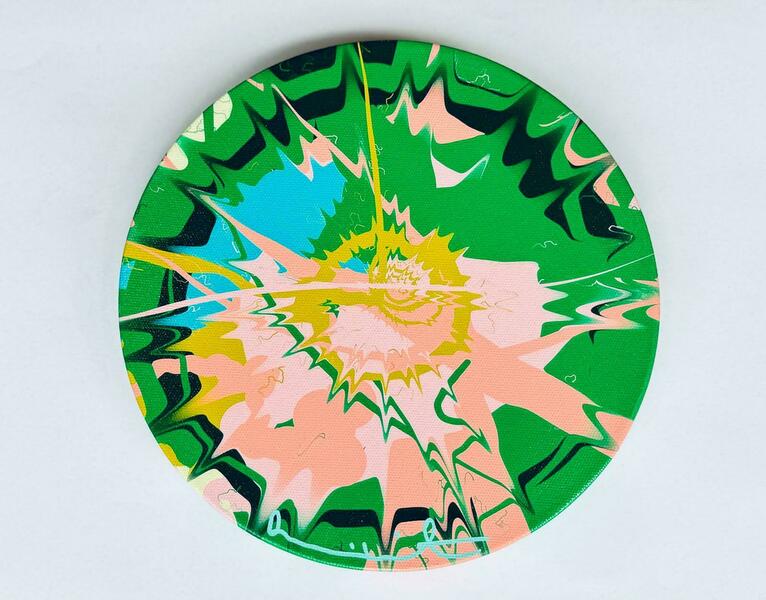 Damien Hirst Unique Print On Canvas From The Beautiful Paintings, H12 4