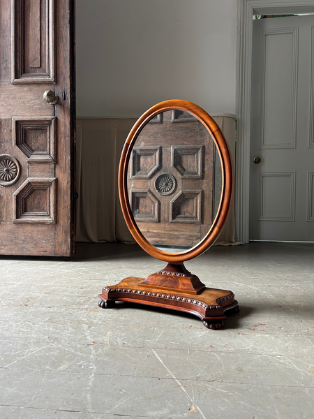 Huge Regency Period Bobbin Bead Table Mirror