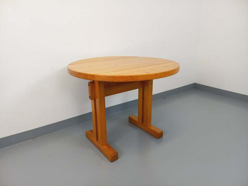 Charlotte Perriand Les Arcs Round Table In Pine