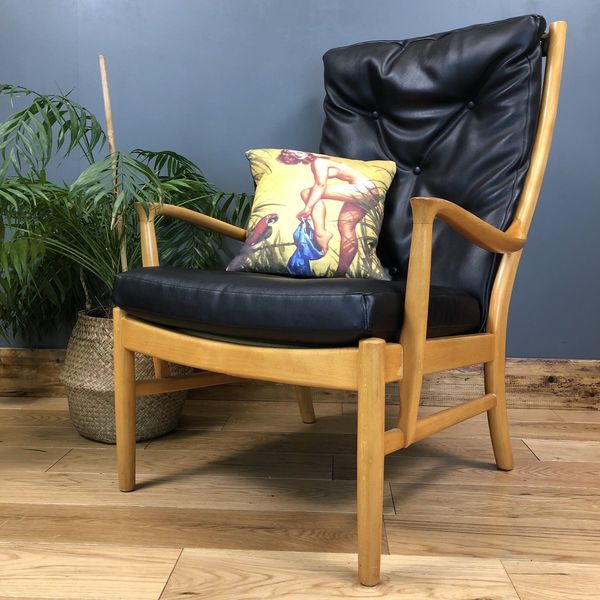 Retro Parker Knoll Armchair Chair Atomic Wingback Vintage Mid Century