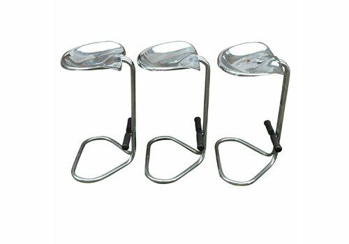 Vintage Chrome Tractor Stool By Rodney Kinsman For Omk Design, 1960s, Set Of 3
