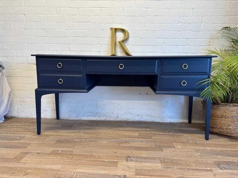 Stag Minstrel Dressing Table Painted Blue